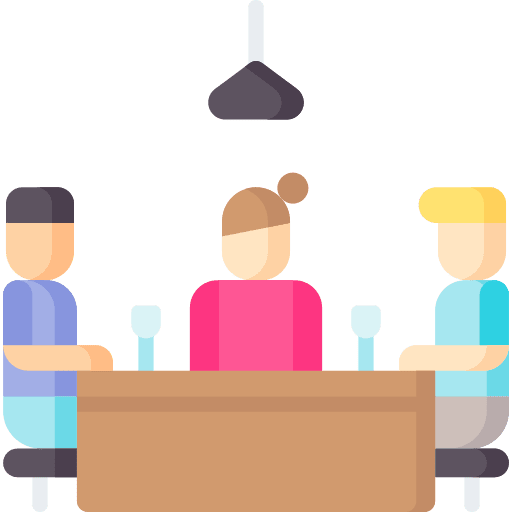 Dinner person dinner table family icon