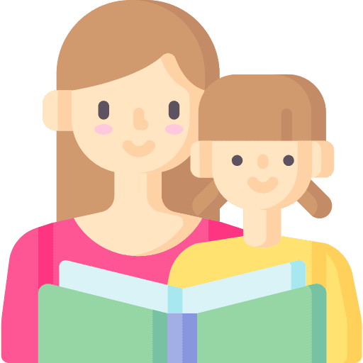 Reading book mom people mother icon