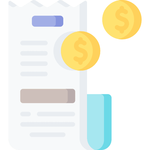Bill receipt commerce business and finance icon Bill receipt commerce business and finance icon