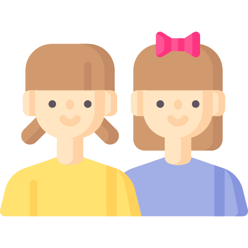 Sister caucasian child people icon Sister caucasian child people icon