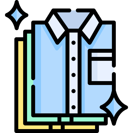 Clean clothes sparkle laundry shirt icon
