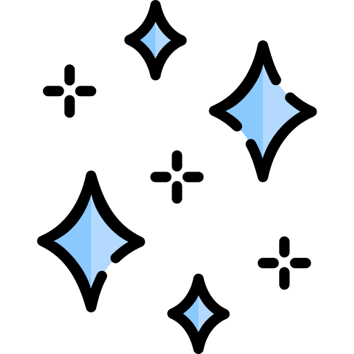 Shine star shapes and symbols light icon