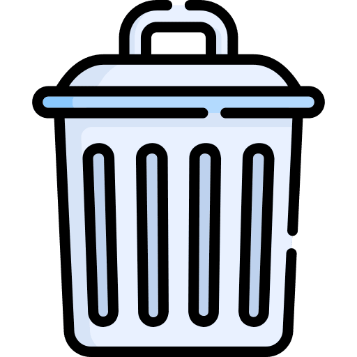 Trash can garbage basket ecology and environment icon Trash can garbage basket ecology and environment icon