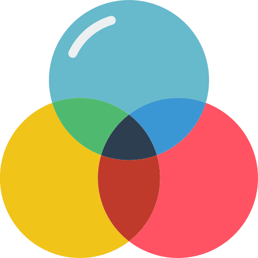 Colour print colours art and design icon