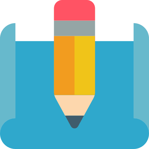 Pencil draw paper tool icon