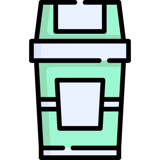 Trash bin basket ecology and environment trash bin icon Trash bin basket ecology and environment trash bin icon