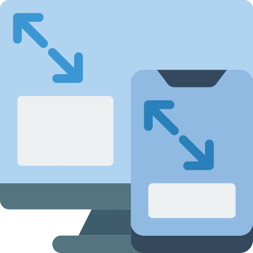 Computer responsive mobile computer icon Computer responsive mobile computer icon