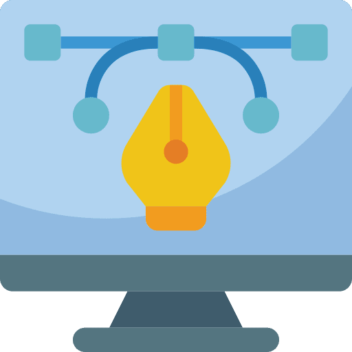 Computer tool art and design graphic icon Computer tool art and design graphic icon