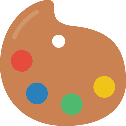 Palette painting colours art and design icon Palette painting colours art and design icon