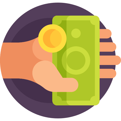 Cash cash banking bill icon