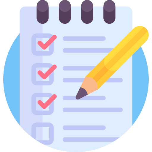 List to do paper checking icon