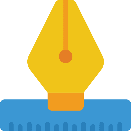 Vector ruler pen vector icon Vector ruler pen vector icon