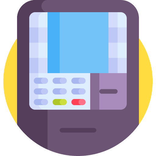 Atm notes commerce and shopping cash point icon