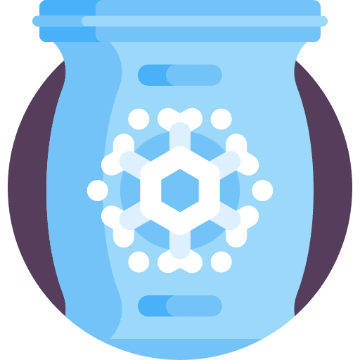 Frozen food supermarket food and restaurant package icon