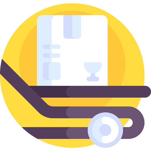Trolley shipping trolley commerce and shopping icon
