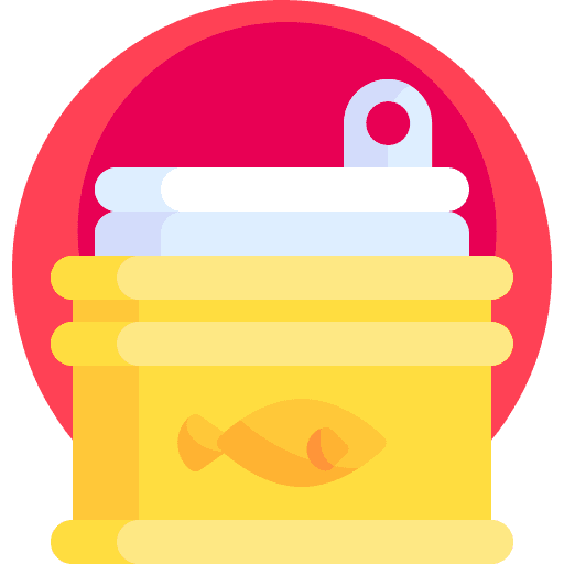 Tuna commerce and shopping pet canned sardines icon