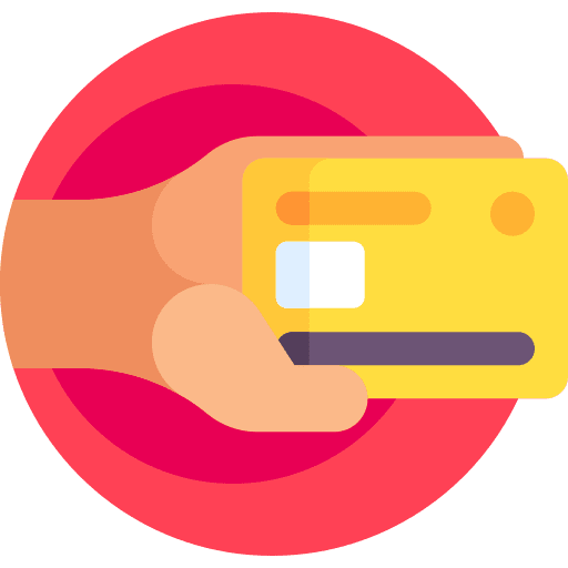 Credit card banking pay card payment method icon