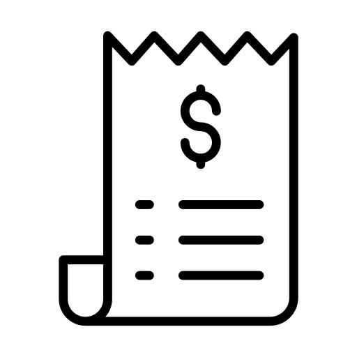 Bill commerce and shopping payment dollar icon