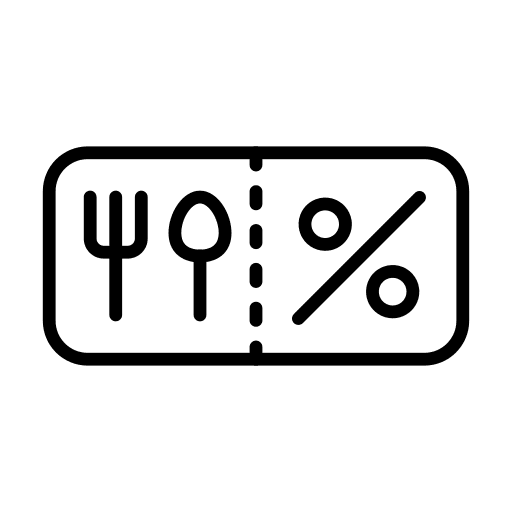 Coupon voucher percent shipping and delivery icon