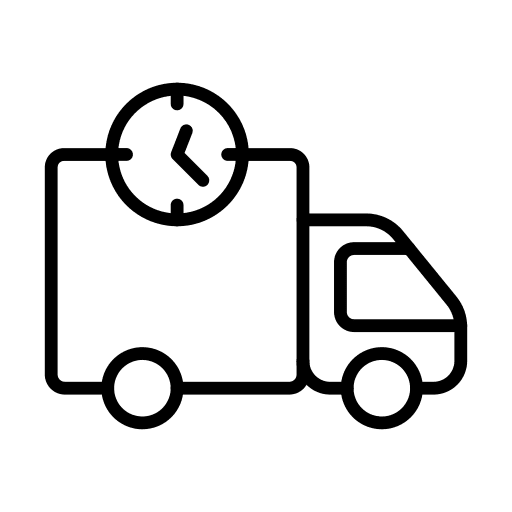 Delivery truck time delivery courier icon
