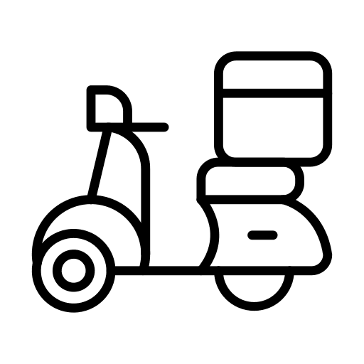 Scooter shipping and delivery transportation transport icon