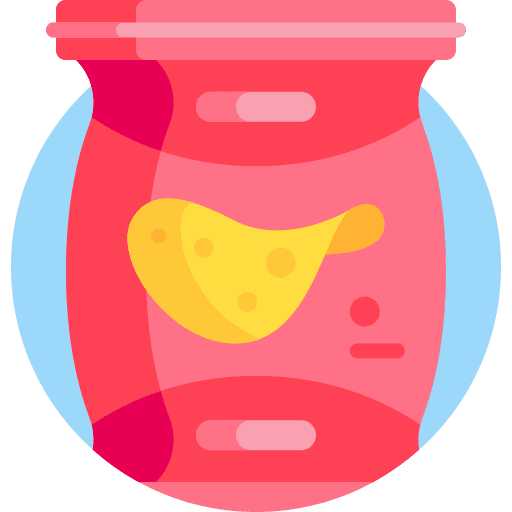 Snack food and restaurant snacks junk food icon