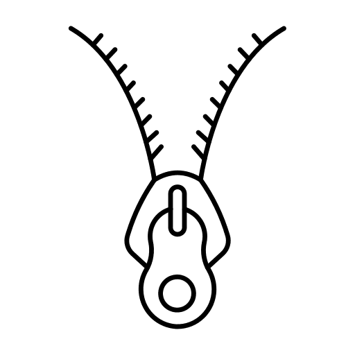 Zip zipper garment zip icon