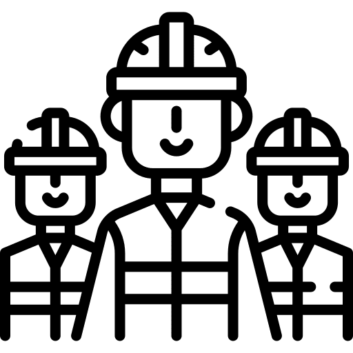 Workers crew staffing mechanic icon