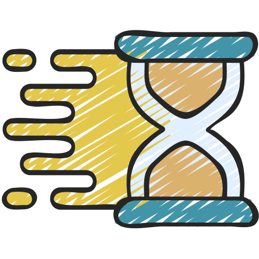 Quick response short term clock time icon