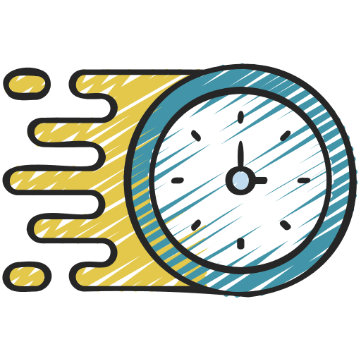 Fast time watch stopwatch time and date icon