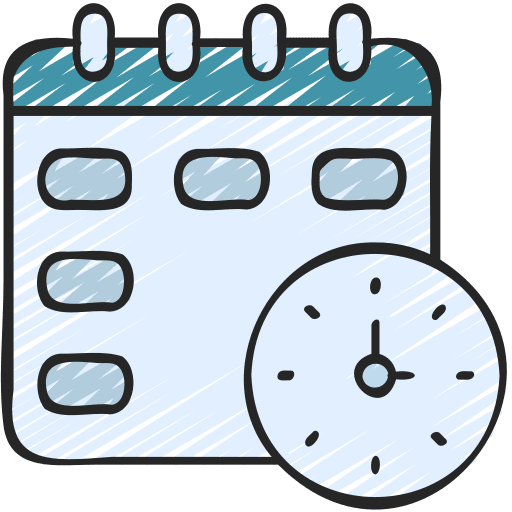 Schedule date time time and date icon
