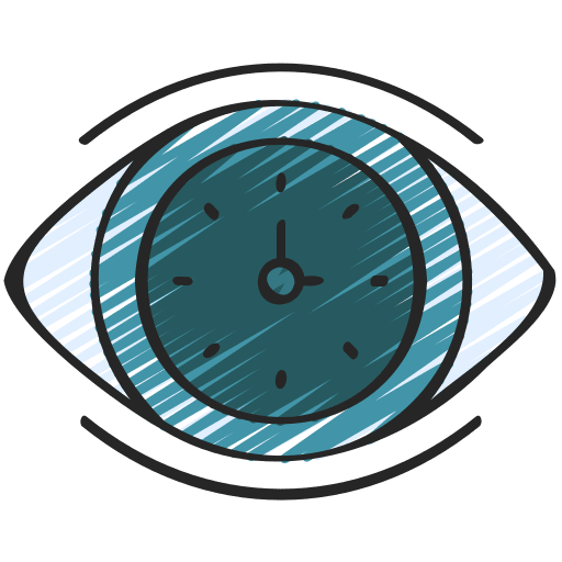 Visionary time vision watch icon