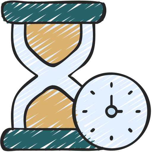 Wait hourglass time chronometer icon