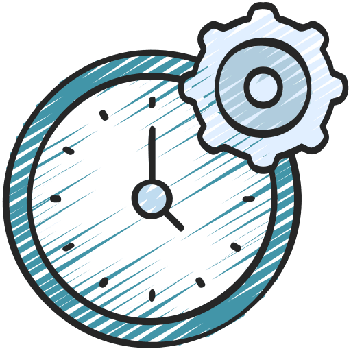 Efficiency time management schedule time and date icon
