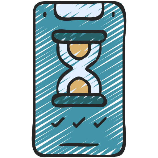 Smartphone sandclock phone wait icon
