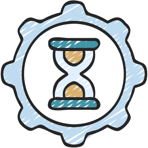 Time management cogwheel time management schedule icon