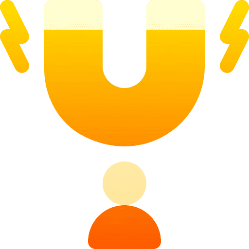 Lead generation attract magnet loyalty icon
