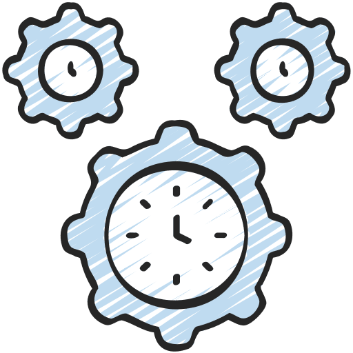Time management productivity timetable efficiency icon