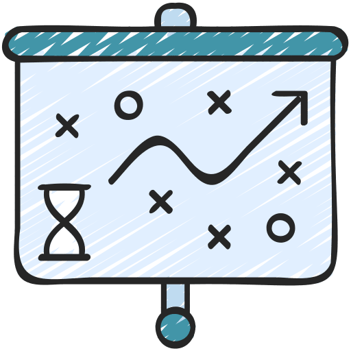 Time planning strategic plan tactical route icon