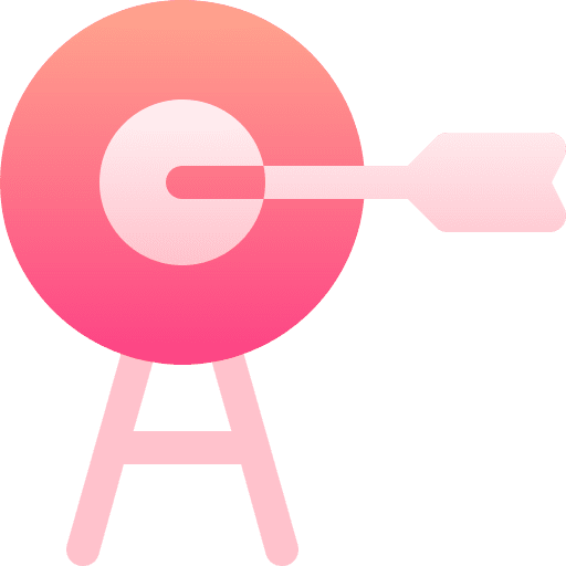 Dart board arrow objective targeting icon