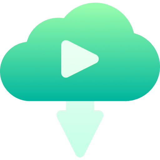 Download play button down arrow ui icon