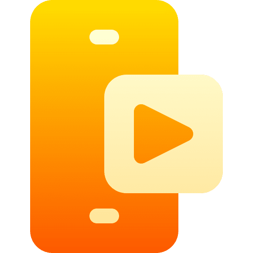 Video technology hand internet icon