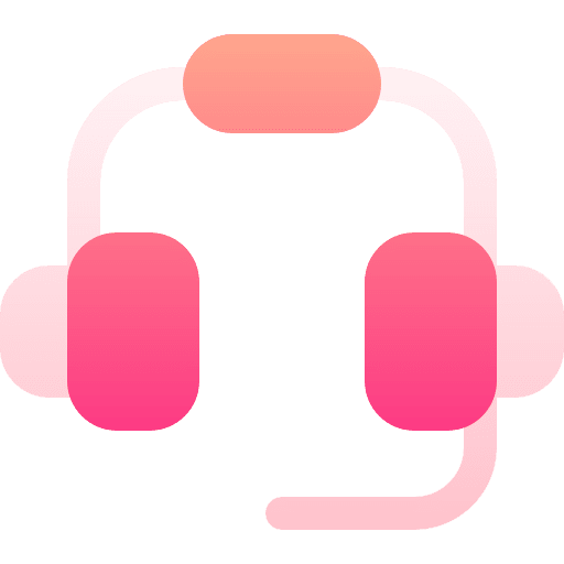 Headset microphone customer support headset icon
