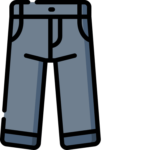 Trousers garment jeans denim icon