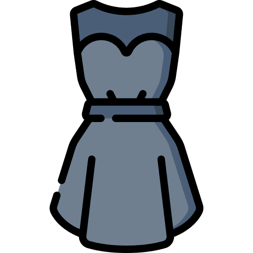 Dress femenine fashion clothes icon Dress femenine fashion clothes icon