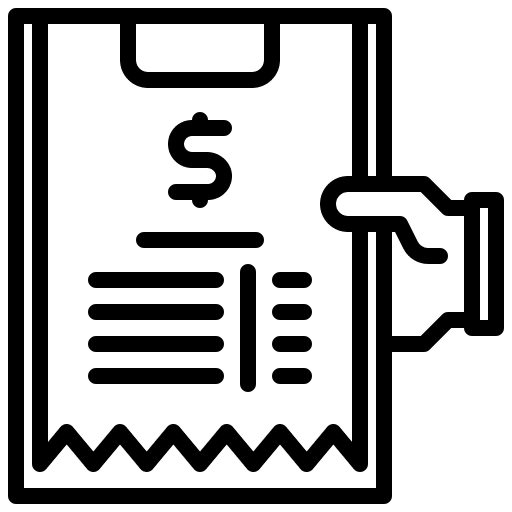 Bill business and finance money document icon