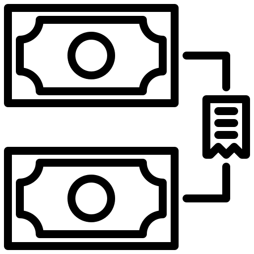 Pay business cash payment method icon