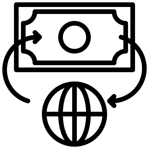 Payment transactions online banking cash icon