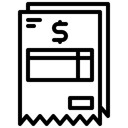 Bill payment bill money management icon
