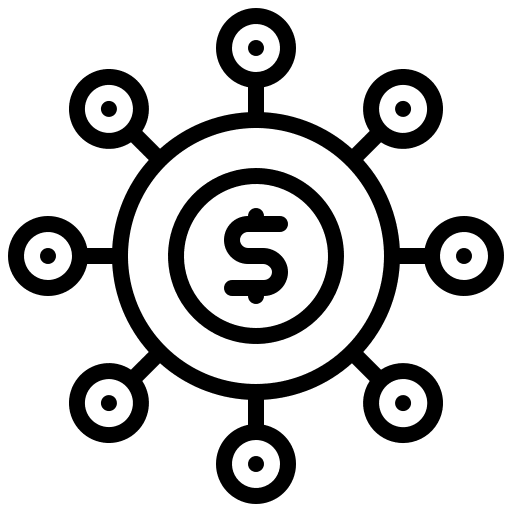 Pay dollar business and finance coin icon